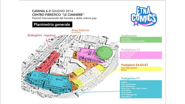 La planimetria dell'Etna Comics